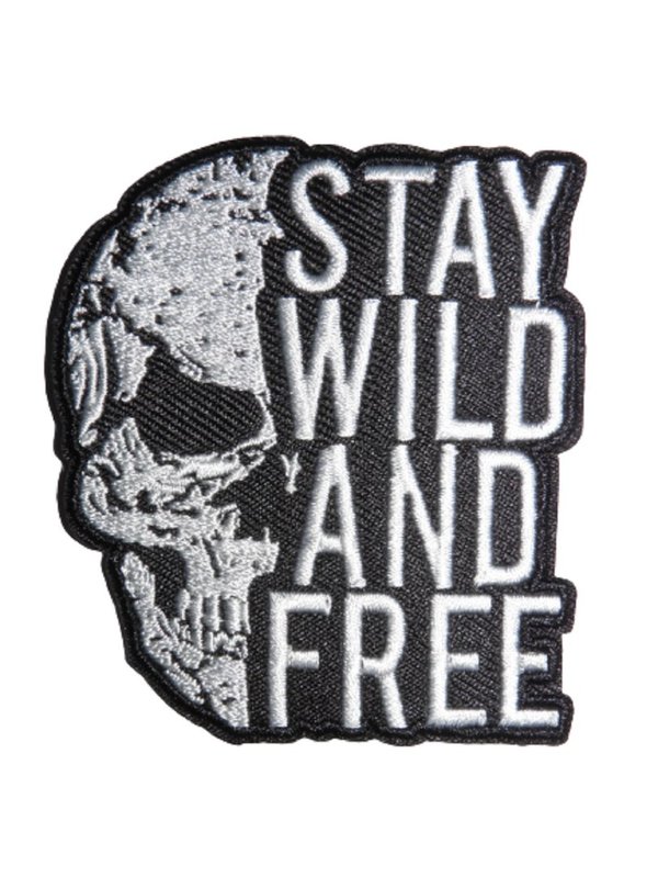 Écusson brodé thermocollant "Stay wild and free"